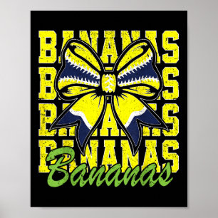 Poster Bananes Nom Coquette Bow Girls Enfants Femmes Me