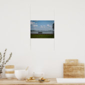 Poster Banc au bord du lac (Cuisine)
