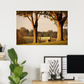 Poster Banc au coucher du soleil (Bureau à domicile)