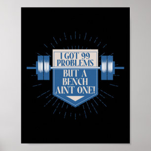 Poster Banc Bodybuilding Pour Hommes Motivation Powerlift