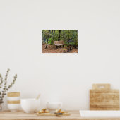 Poster Banc de forêt tranquille en automne (Cuisine)
