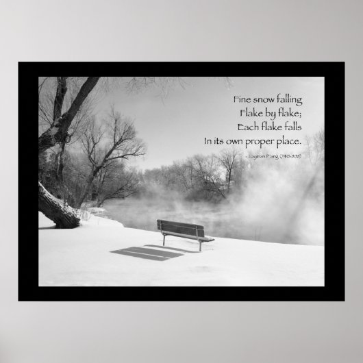 Poster Banc de neige en silence (Devant)