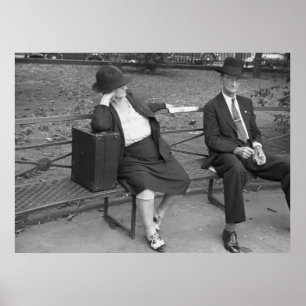 Poster Banc de New Orleans Park, années 1930