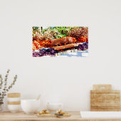 Poster Banc de parc dans l'affiche du jardin botanique (Cuisine)