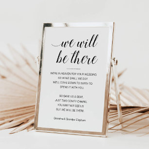 Poster Banc Mémorial Avec Noms De Mariage Nous Serons Là