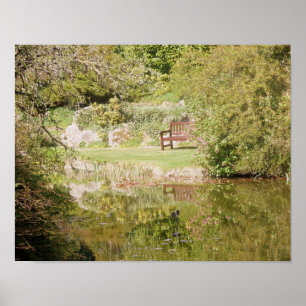 Poster Banc sur le lac