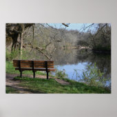 Poster Banc surplombant le ruisseau (Devant)