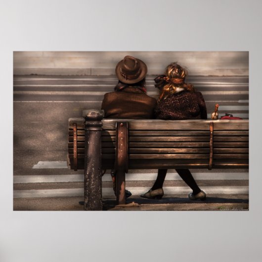 Poster Banc - Un couple hors du temps (Devant)