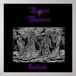 Poster Bande Black metal Debout thrash lourd Goth Album