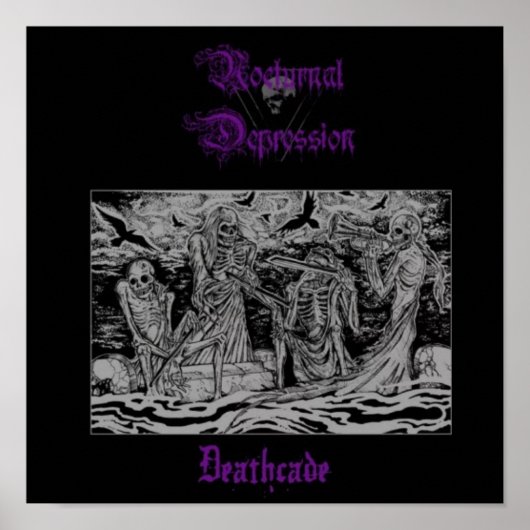 Poster Bande Black metal Debout thrash lourd Goth Album (Devant)