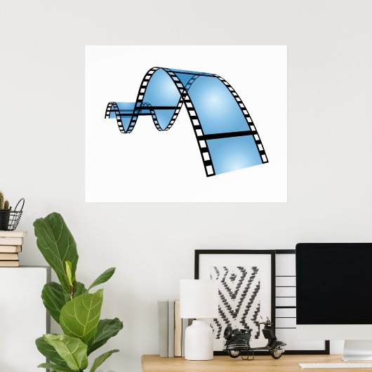 Poster Bande bleue (Bureau à domicile)