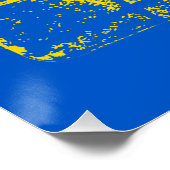 Poster Bande Cassette Rétro Bleue et Jaune (Coin)