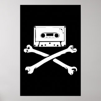 Poster Bande & Crossbones Musique Pirate Piracy Accueil T