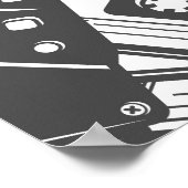 Poster Bande de cassette : Motif Vintage monochrome (Coin)
