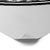 Poster Bande de cassette rétro noir et blanc (Coin)