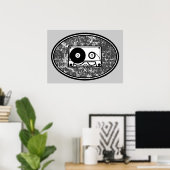 Poster Bande de cassette rétro noir et blanc (Bureau à domicile)