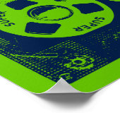 Poster Bande de cassette verte et bleue (Coin)