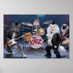 Poster Bande de Cat Punk Rock