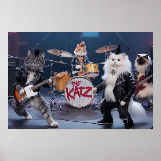 Poster Bande de Cat Punk Rock (Devant)