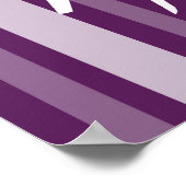 Poster Bande de dame victorienne pourpre avec papillon (Coin)