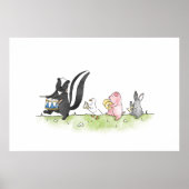 Poster Bande de Marching pour animaux Whimsical (Devant)