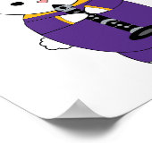 Poster Bande de Marquage de lapin Clarinet violet jaune (Coin)