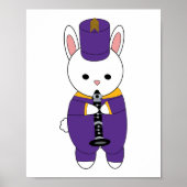 Poster Bande de Marquage de lapin Clarinet violet jaune (Devant)