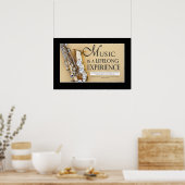 Poster Bande de Marquage Discours & Citations - Saxophone (Cuisine)