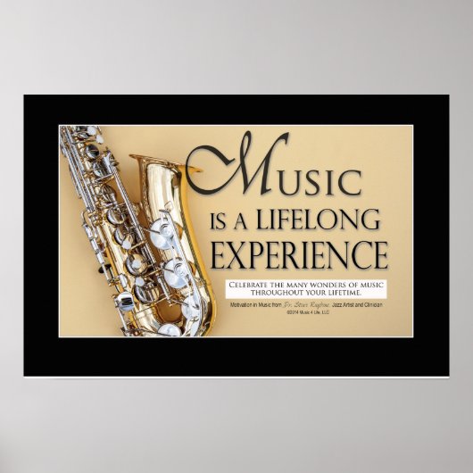 Poster Bande de Marquage Discours & Citations - Saxophone (Devant)