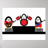 Poster Bande de roches et de rouleaux de Penguin (Devant)