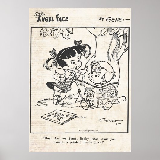 Poster Bande dessinée Angel Face "Imprimée à l'envers" (Devant)