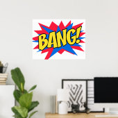 Poster Bande dessinée BANG (Bureau à domicile)