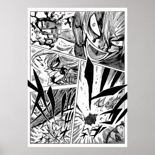 Poster Bande dessinée Black Clover de style planche (Devant)