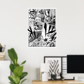 Poster Bande dessinée Black Clover de style planche (Bureau à domicile)