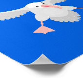 Poster Bande dessinée de l'oiseau mûre albatros (Coin)