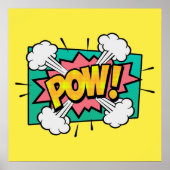 Poster Bande dessinée de pow bulle de discours (Devant)