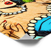 Poster Bande dessinée de science fiction Alien rétro (Coin)