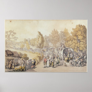 Poster Bande dessinée dépeignant des campagnards partan