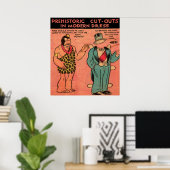Poster Bande dessinée des années 1930 poupée en papier de (Bureau à domicile)