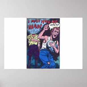 Poster Bande dessinée d'horreur d'âge d'or   bandes dessi