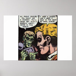 Poster Bande dessinée d'horreur d'âge d'or   bandes dessi