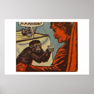 Poster Bande dessinée d'horreur d'âge d'or   les années 7