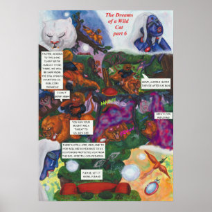 Poster Bande dessinée d'illustration à l'aquarelle, histo