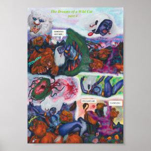 Poster Bande dessinée d'illustration à l'aquarelle, histo