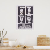 Poster bande dessinée originale (Cuisine)