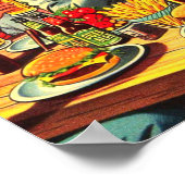 Poster Bande dessinée Picnic Retro (Coin)