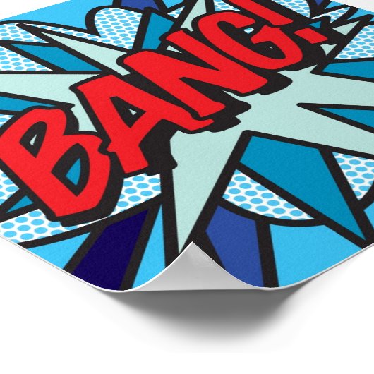 Poster Bande dessinée Pop Art BANG (Coin)