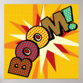 Poster Bande dessinée Pop Art BOOM (Devant)