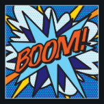 Poster Bande dessinée Pop Art BOOM Superhero<br><div class="desc">Un design cool,  tendance et amusant qui met le fouet,  zap,  pow dans votre maison,  votre bureau et votre vie. Un grand cadeau pour vous,  vos amis ou votre famille. Conçu par ComicBookPop© à l'adresse www.zazzle.com/comicbookpop*</div>