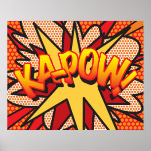 Poster Bande dessinée Pop Art KA-POW